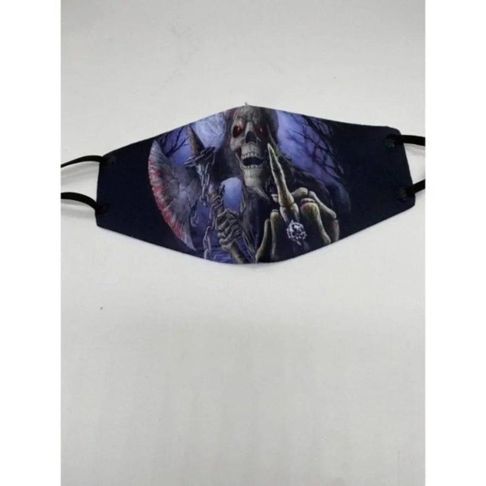 Halloween Skull 3D Face Mask Printed‎ Gothic Punk Face Mask Unisex